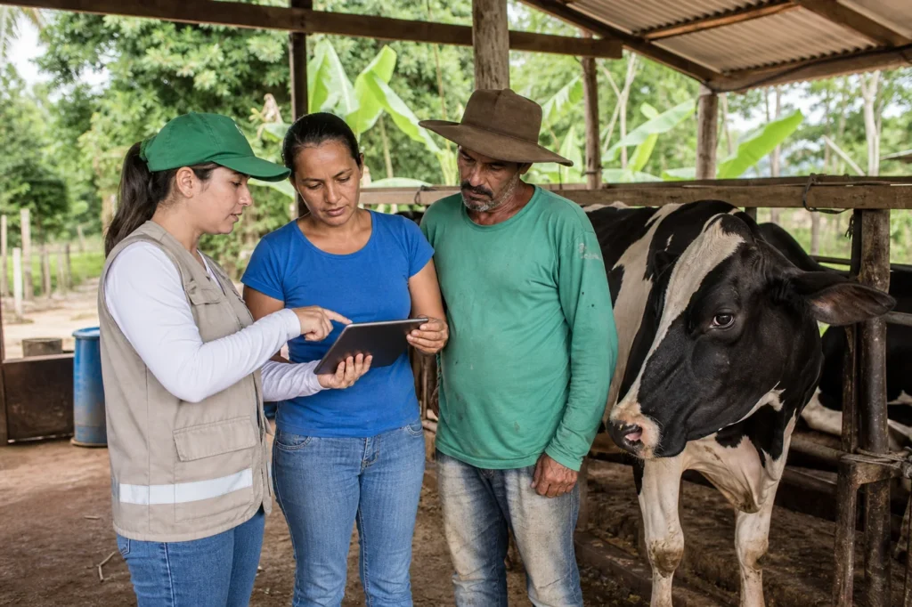 Assistência técnica aumenta produção de leite em propriedades familiares